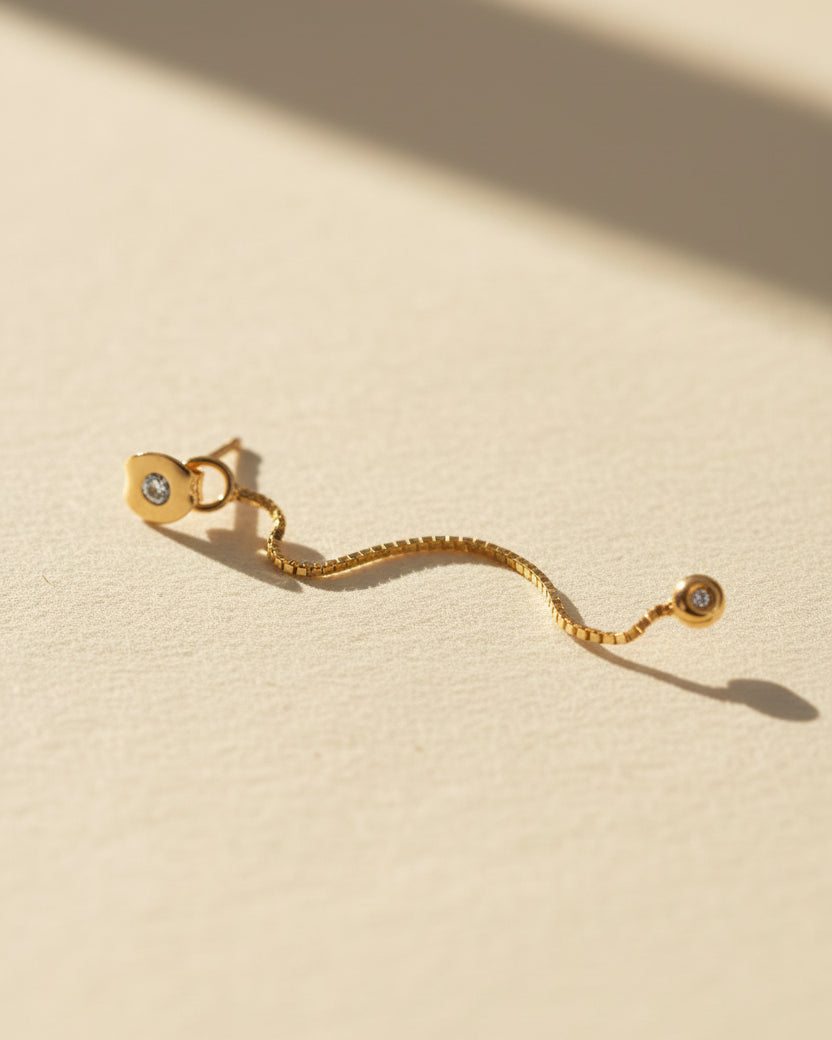 סוגר פרפר עם נוני כדור יהלום