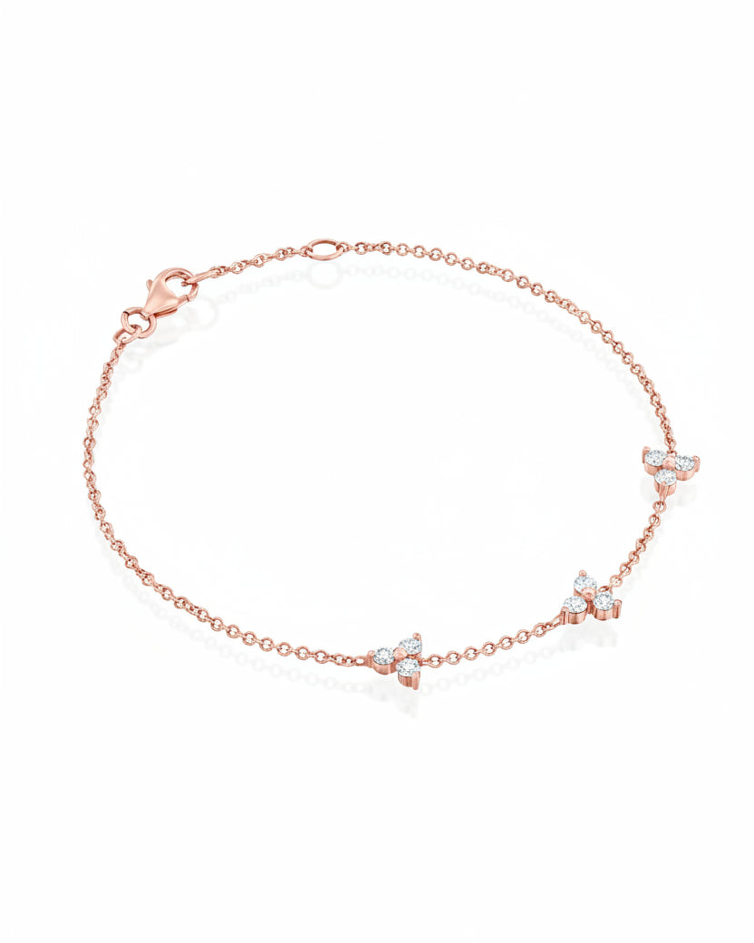 צמיד טריו גרייס יהלומים לבנים