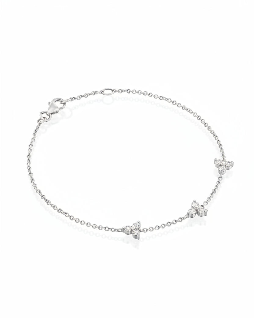 צמיד טריו גרייס יהלומים לבנים