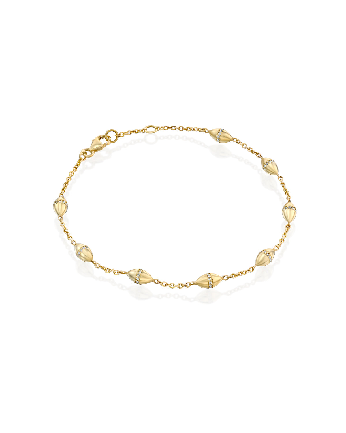 צמיד זהב ארקוקו יהלומים לבנים