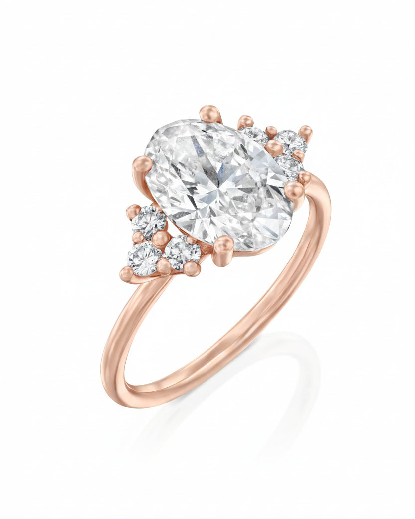 טבעת פריסיליה יהלומים לבנים