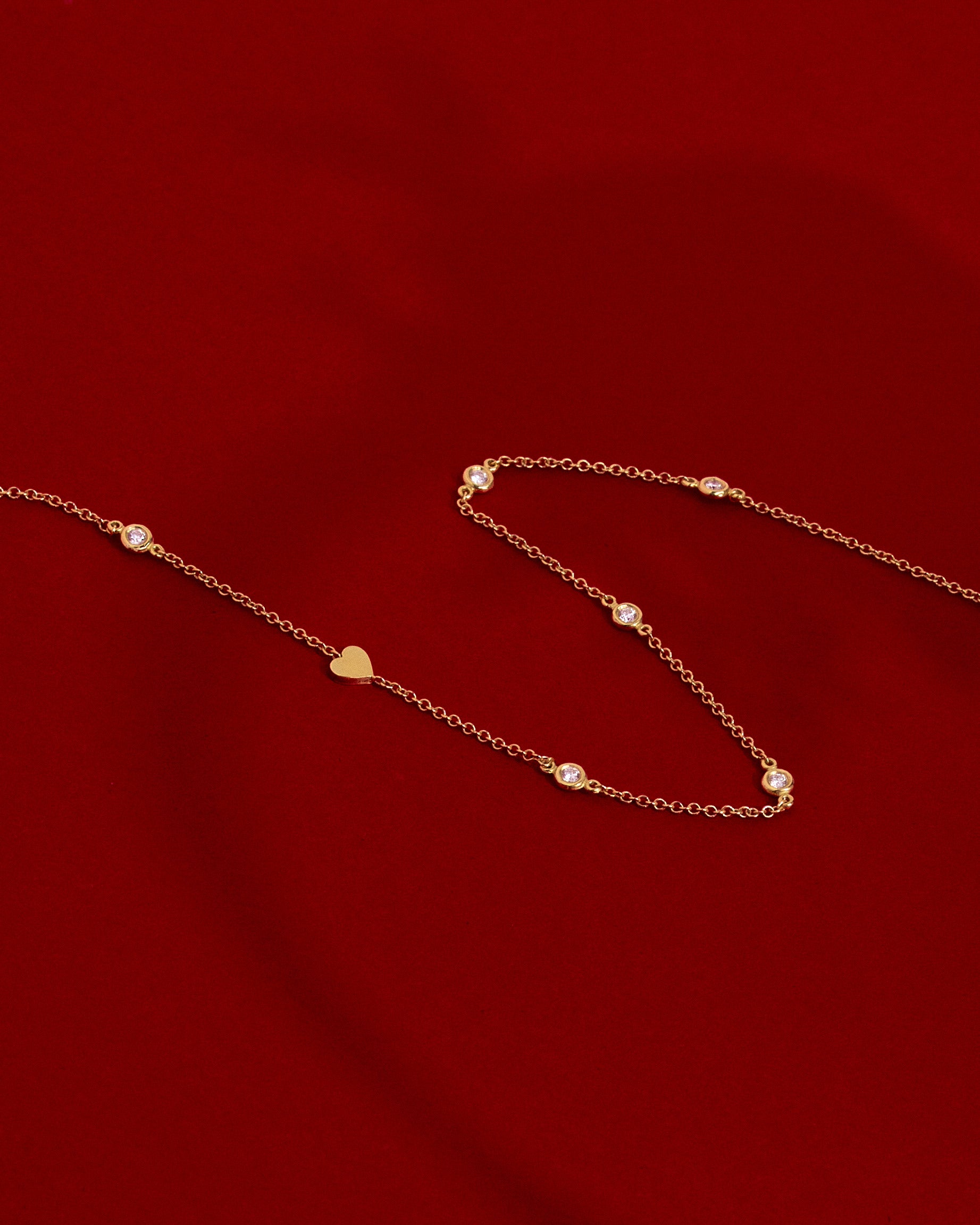 שרשרת אלכס 6 יהלומים בתוספת לב