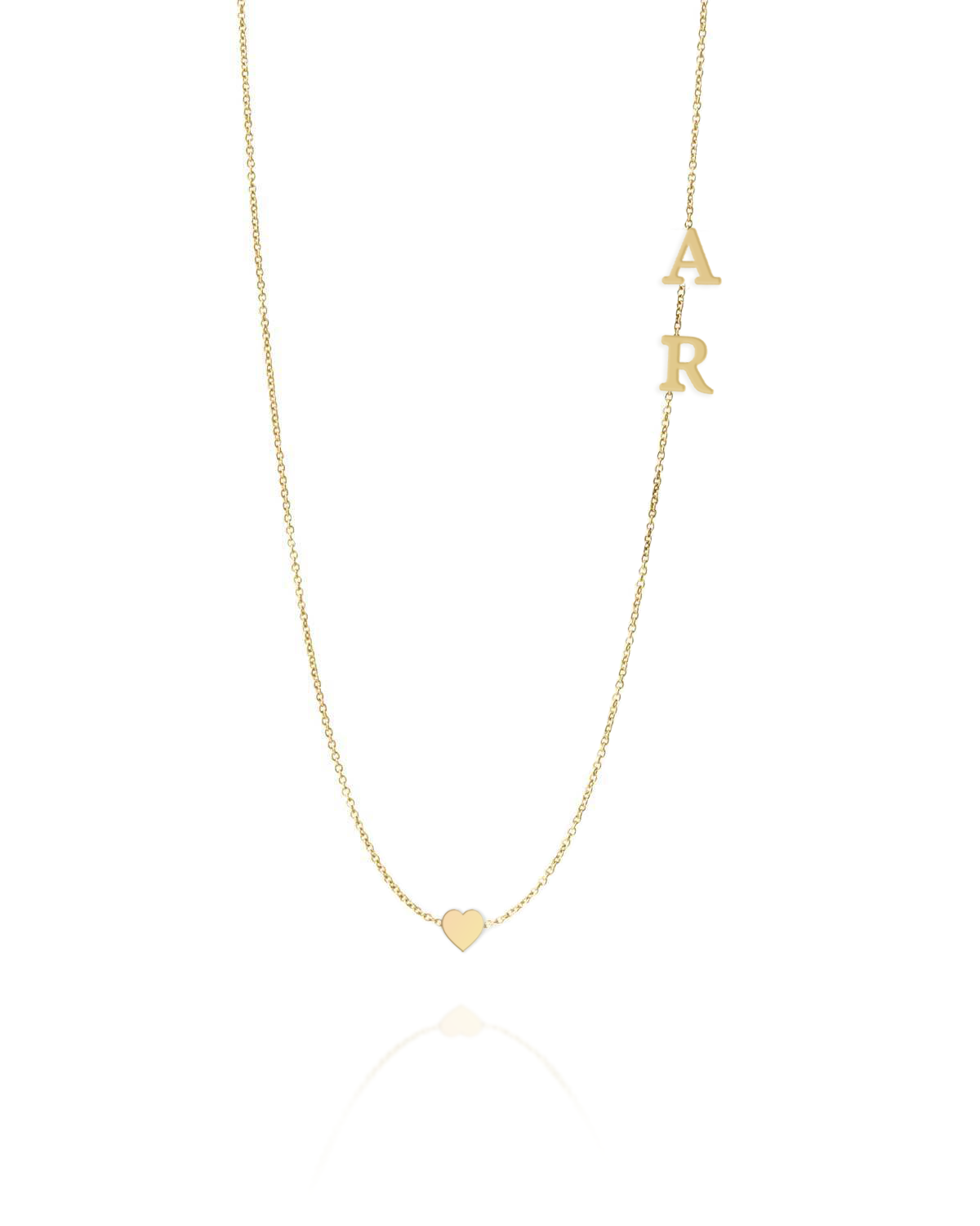 שרשרת תליוני אותיות אנגלית מרחפים עם לב