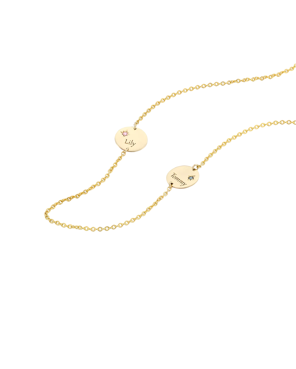 שרשרת קיארות משובצות אבני חן וחריטה