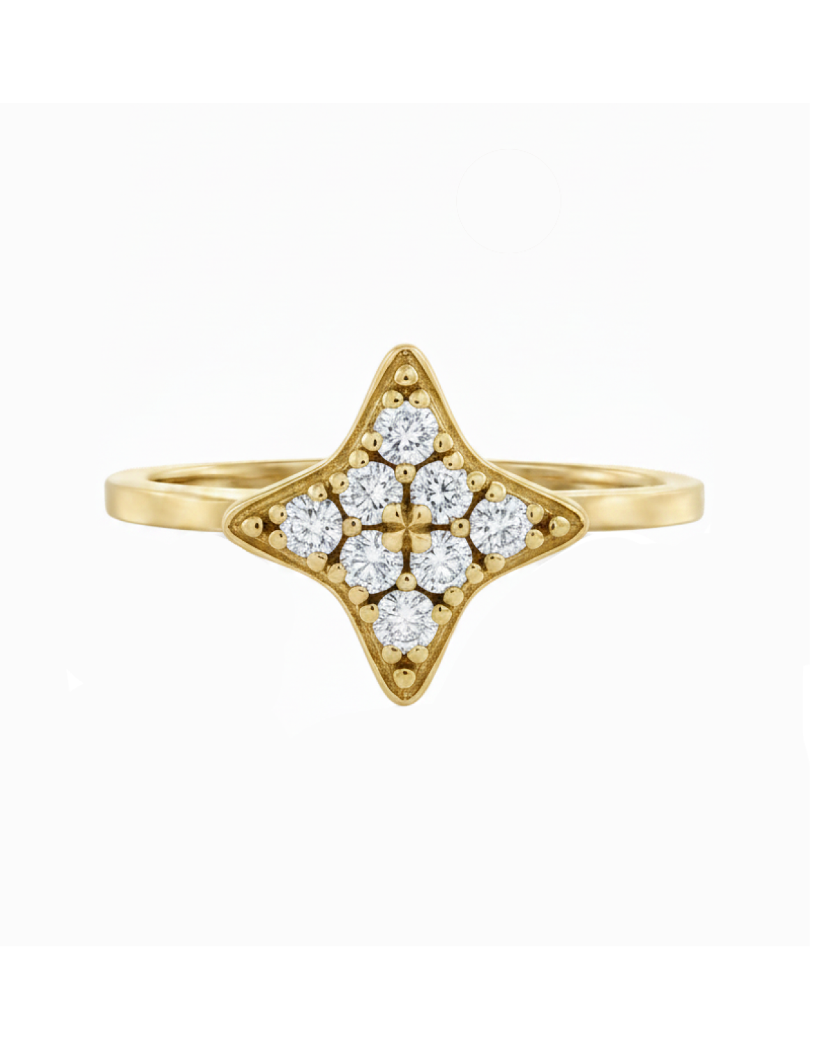 טבעת קסיופאה משובצת יהלומים לבנים