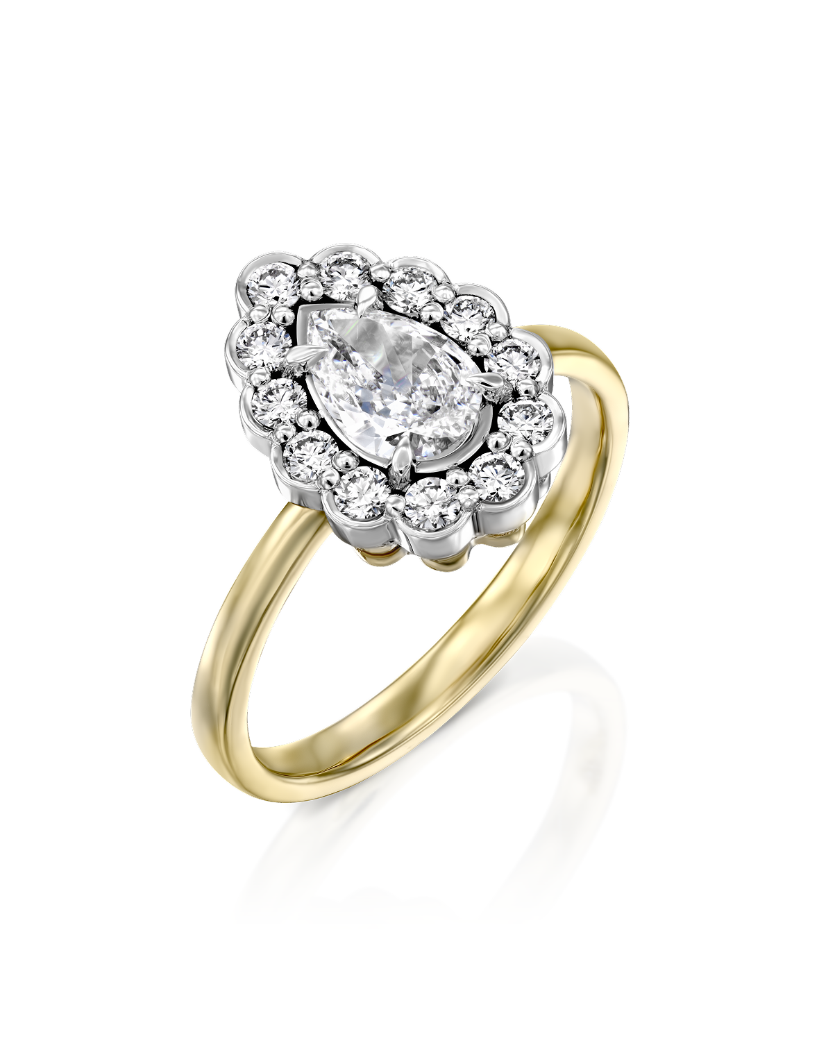 טבעת מארי אנטואנט עם יהלומים