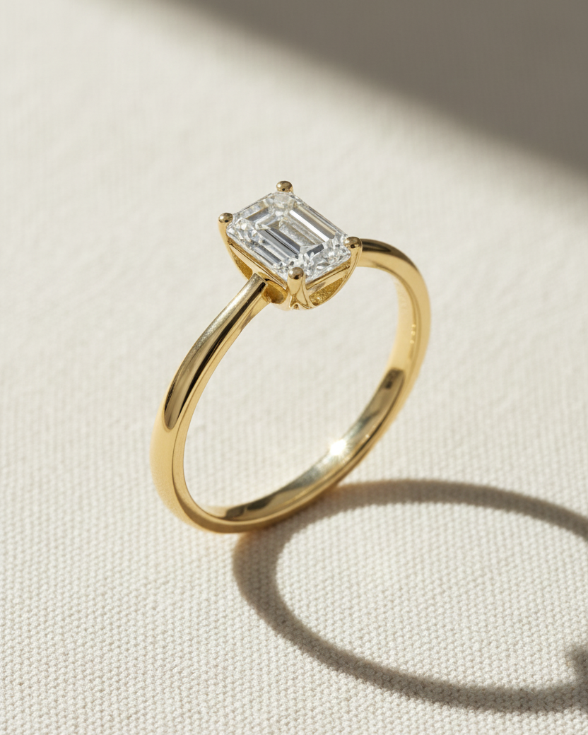 טבעת הפבורן יהלום מעבדה