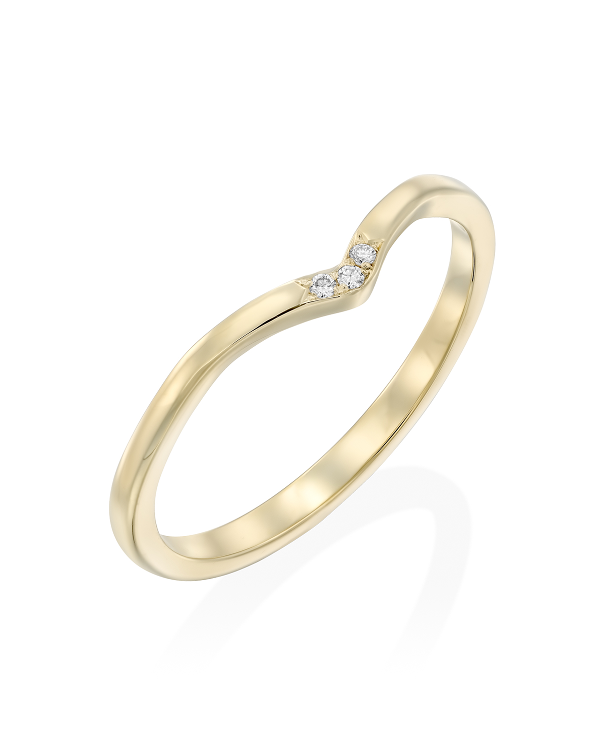 טבעת מארני משובצת יהלומים לבנים