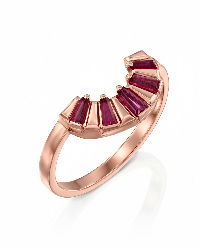 טבעת קשת רובי