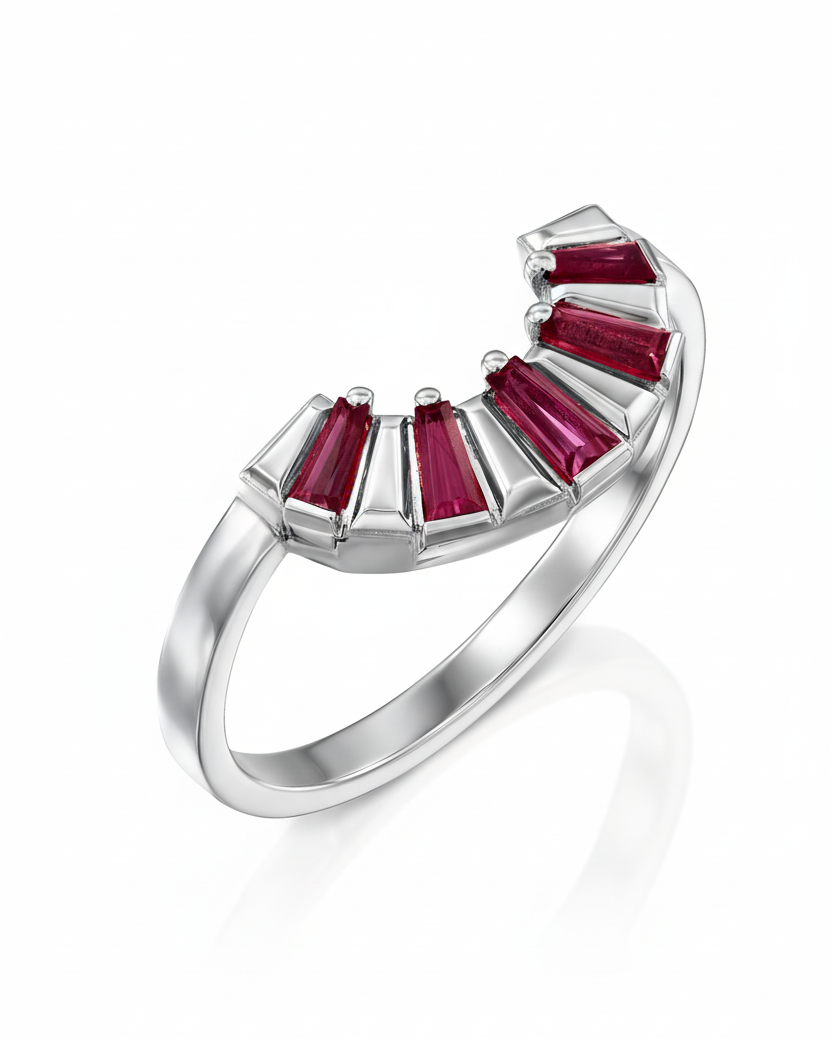 טבעת קשת רובי