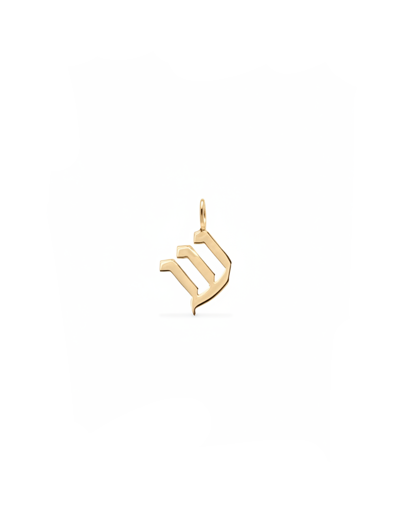 תליון אות קטנה חלקה