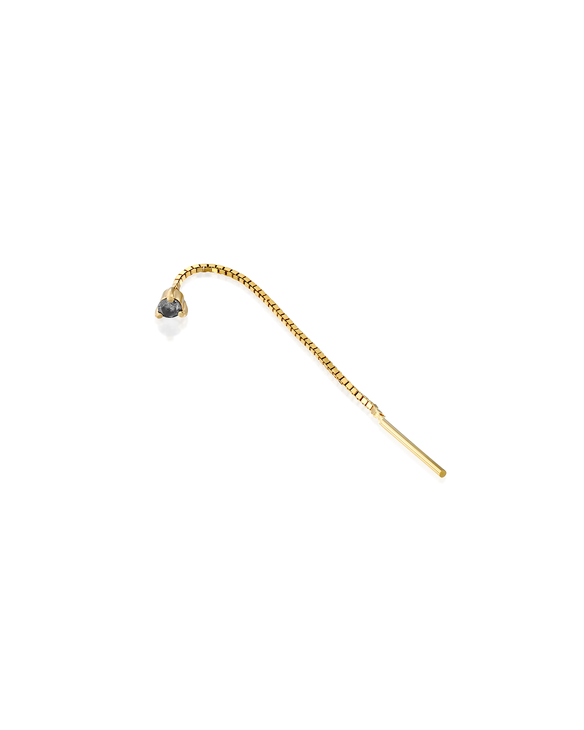 עגיל נוני יהלום אפור