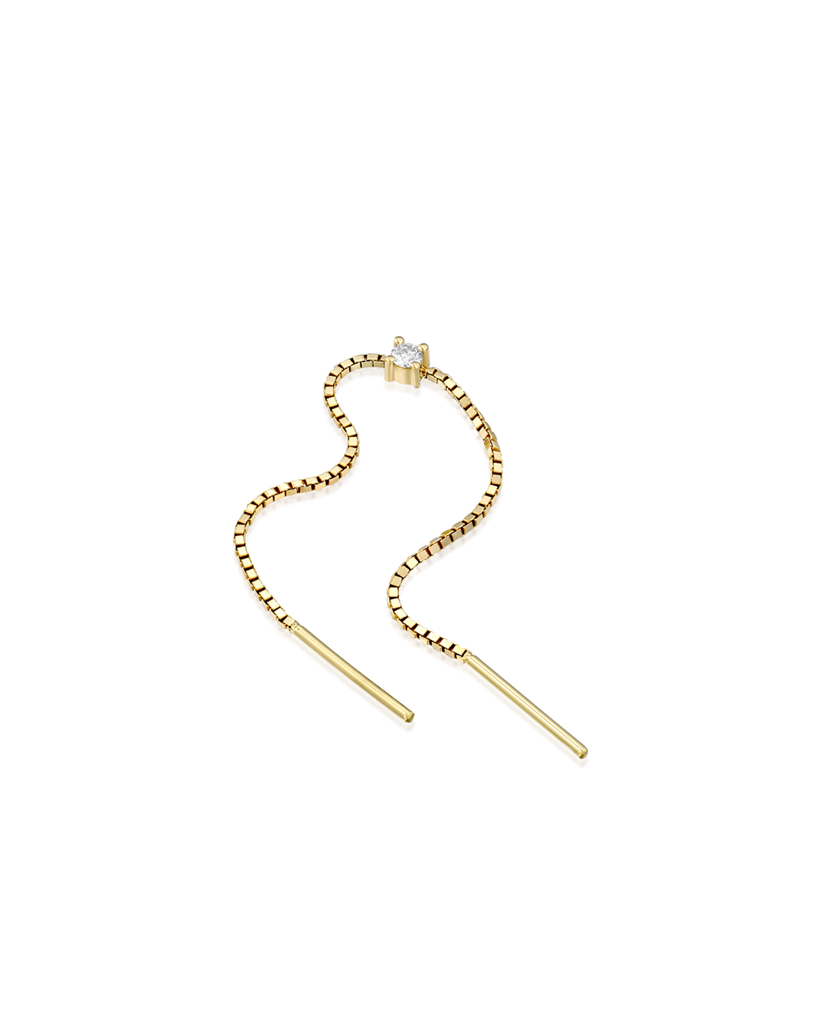 עגיל נינה יהלום לבן