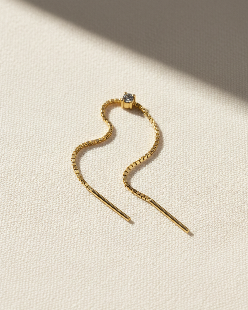 עגיל נינה יהלום שחור