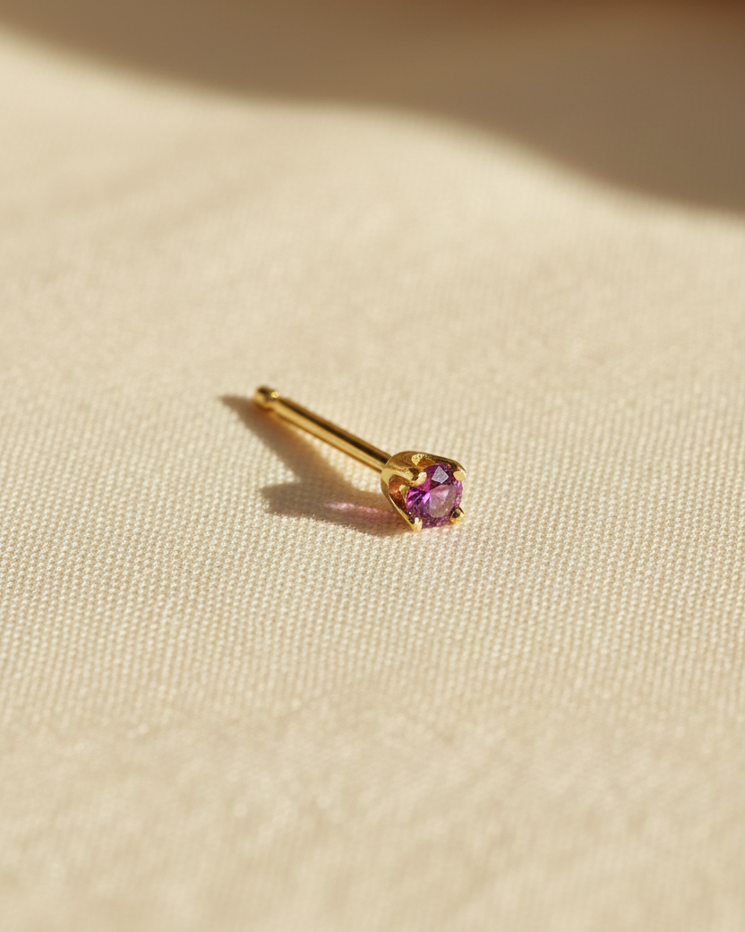 עגיל מרטינה רובי 2 מ"מ