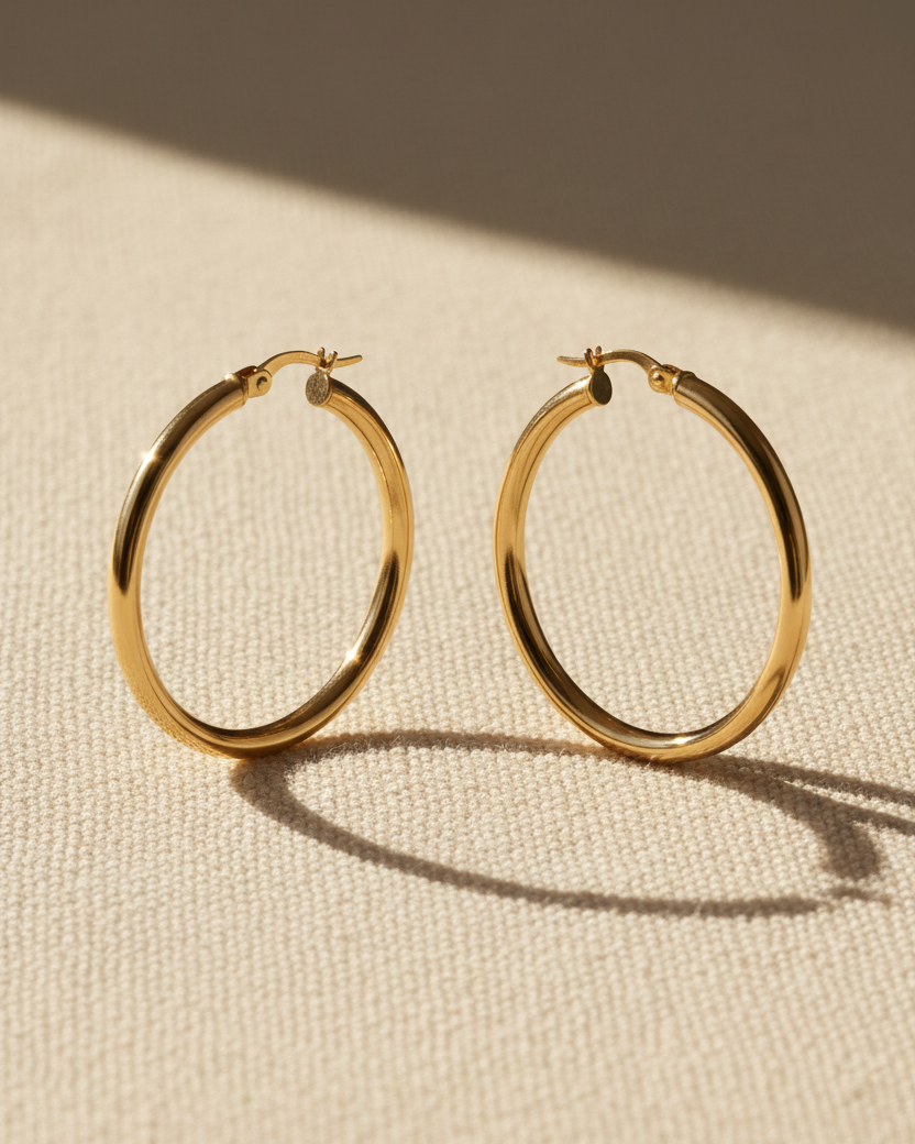 עגיל חישוק ברנדי 50 מ"מ