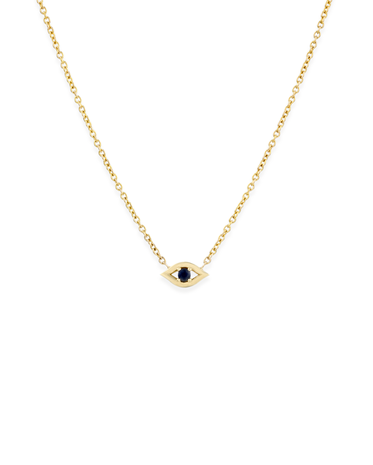 שרשרת עין הרע מרחפת ספיר כחול