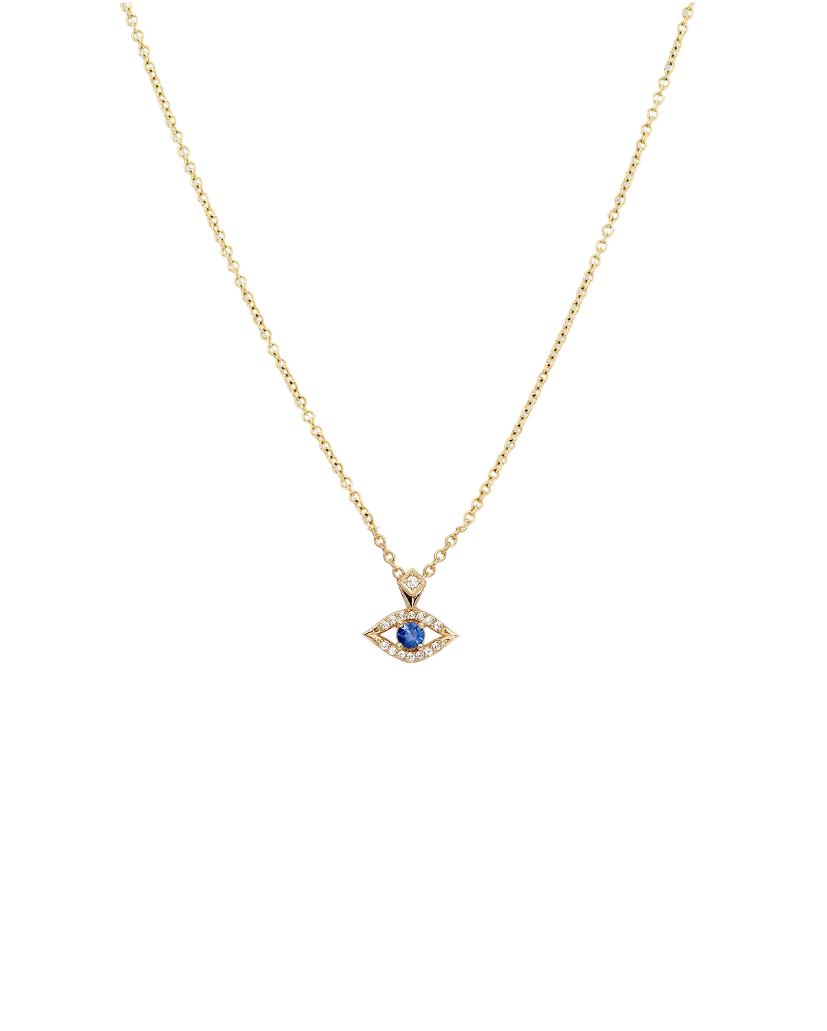 שרשרת עין הרע ספיר ויהלומים