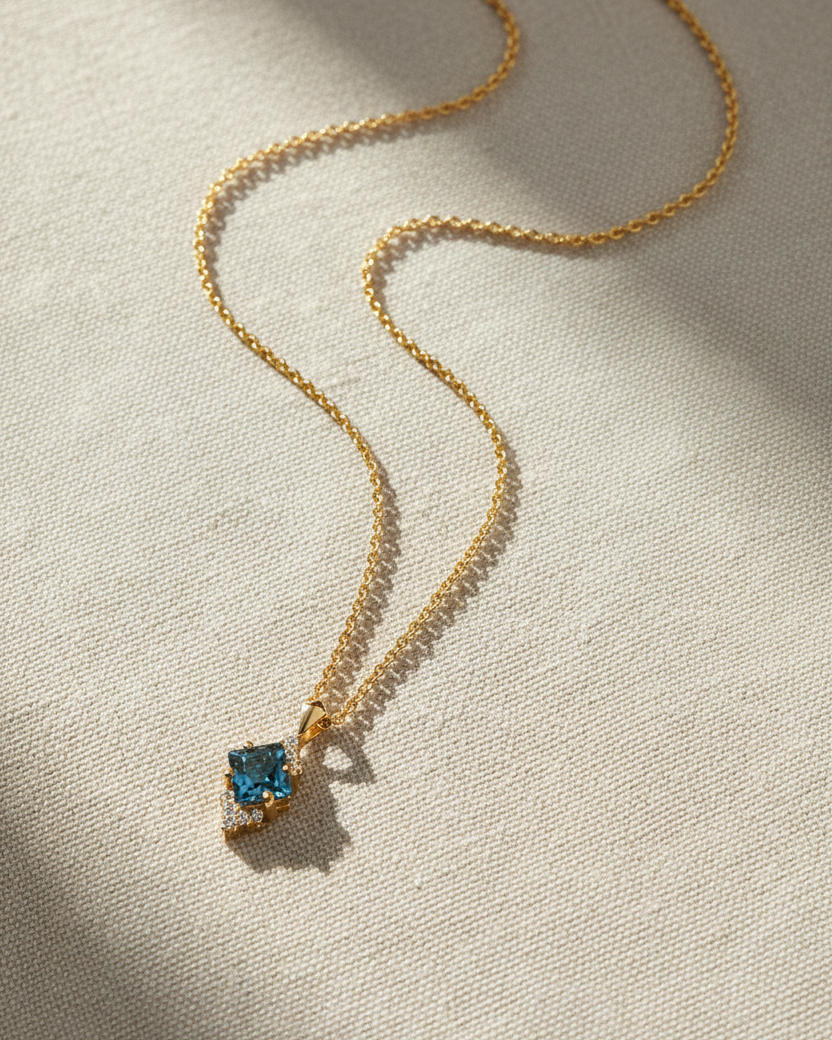 שרשרת ג׳ולייט בלו טופז