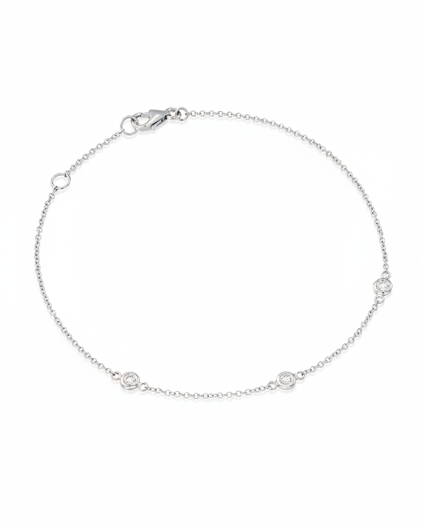 צמיד אלכס עם יהלומים לבנים