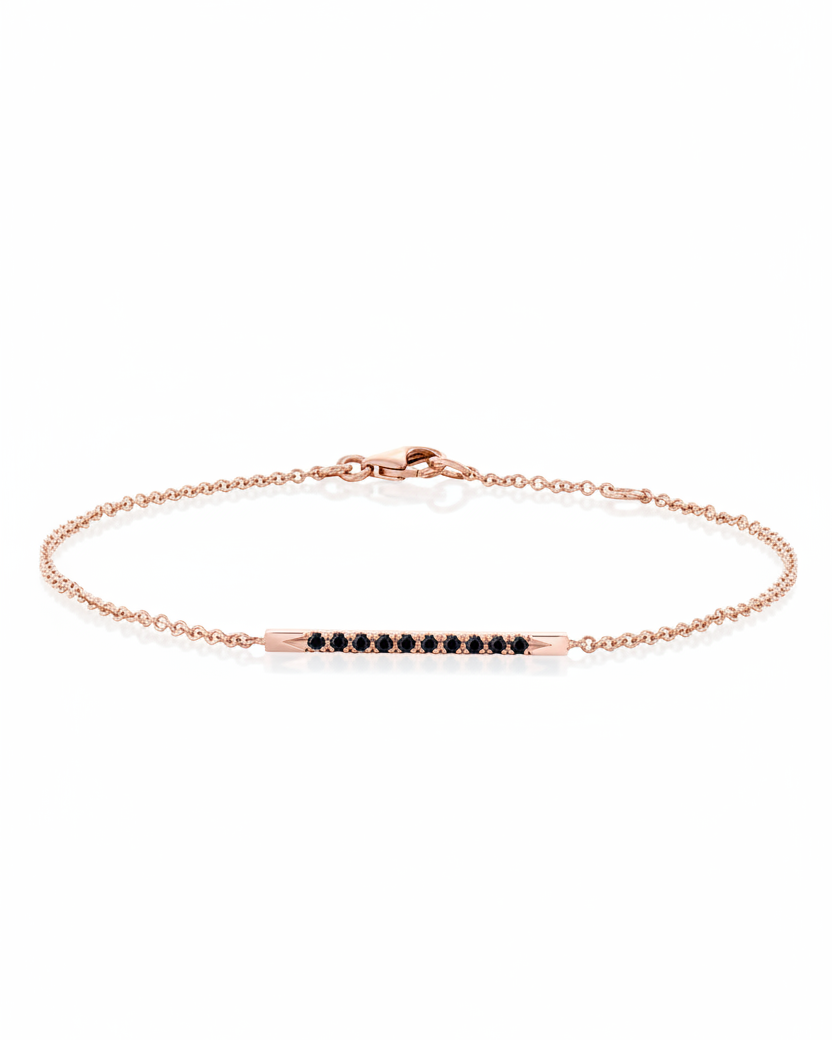 צמיד אנדריאה עם יהלומים שחורים