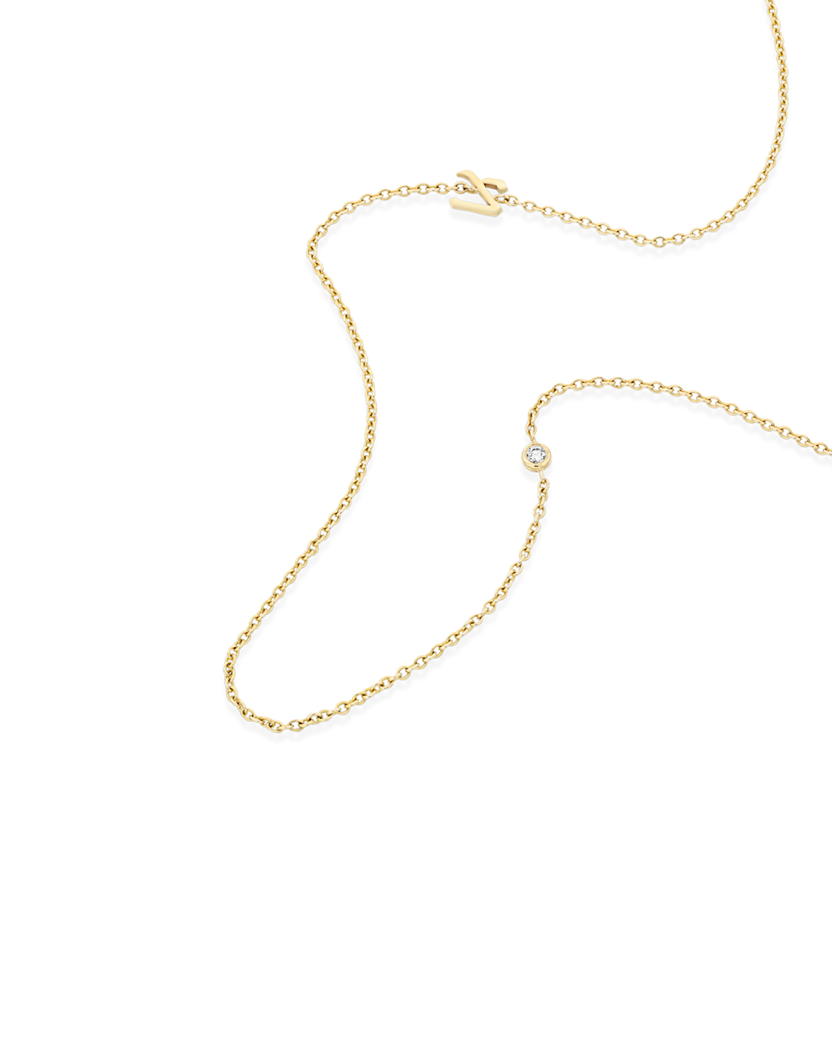 שרשרת עם תליון אות מרחף ואלכס