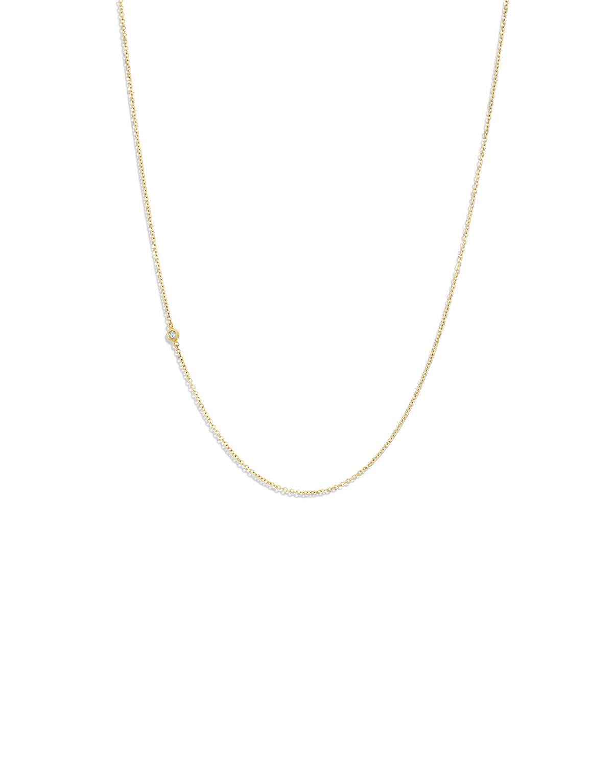 שרשרת זהב אלכסיס יהלום לבן