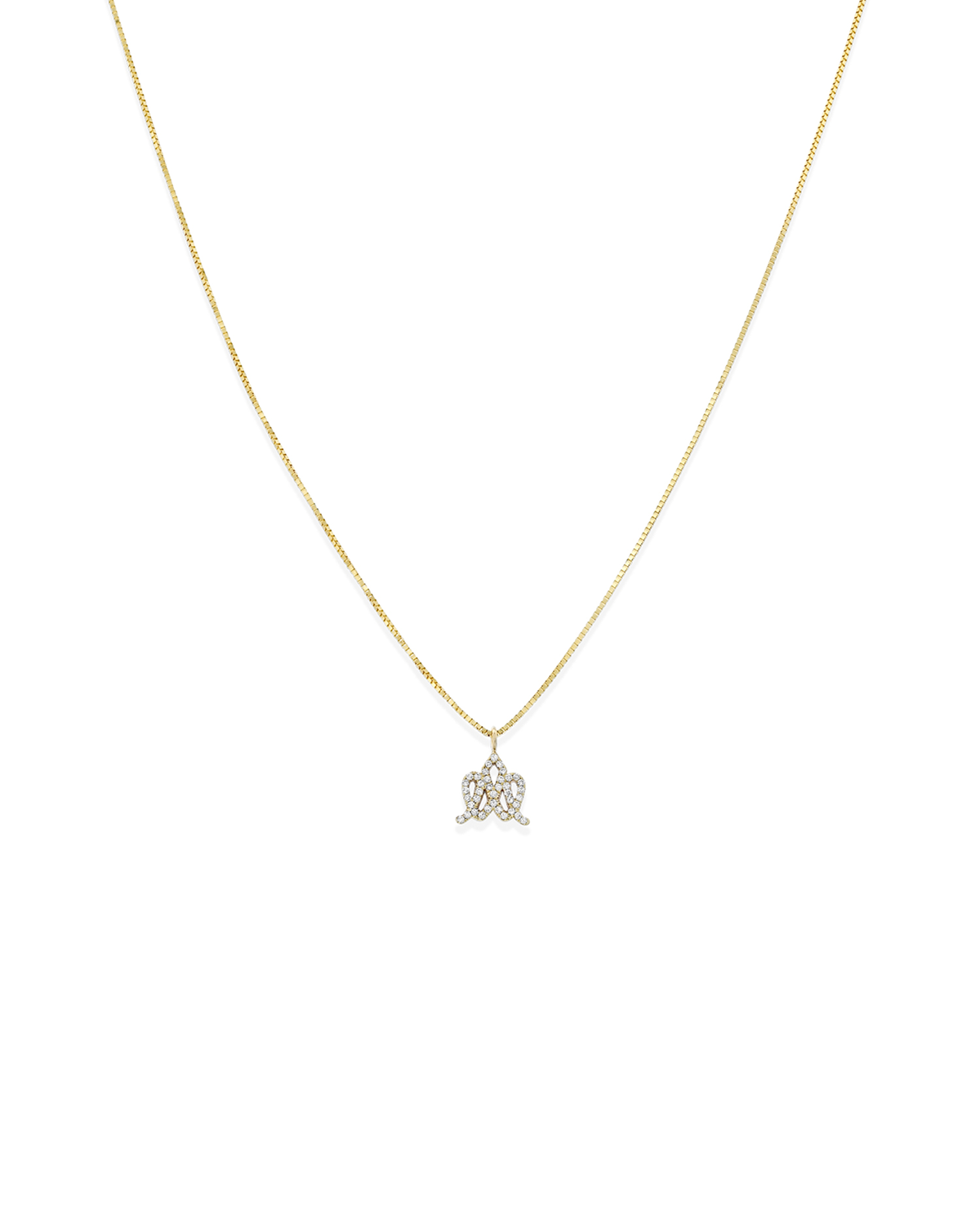 שרשרת כתר זהב משובץ