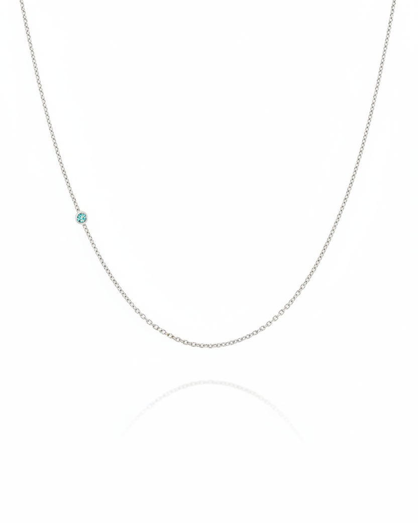 שרשרת זהב אלכסיס אקוומרין