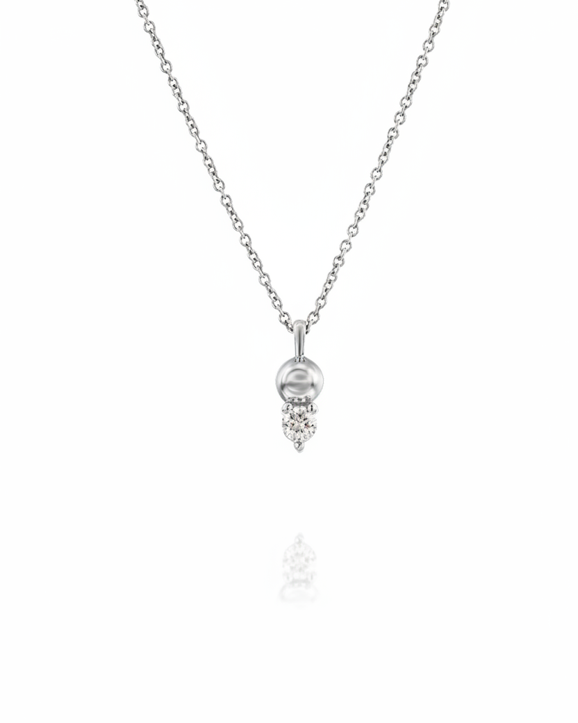 שרשרת מארי יהלום לבן