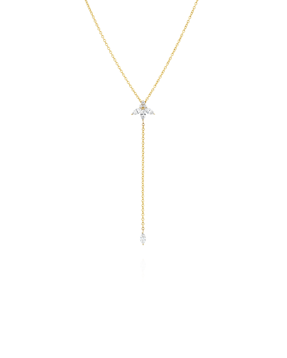 שרשרת ז'אן פואסון יהלומים לבנים בתוספת עניבה