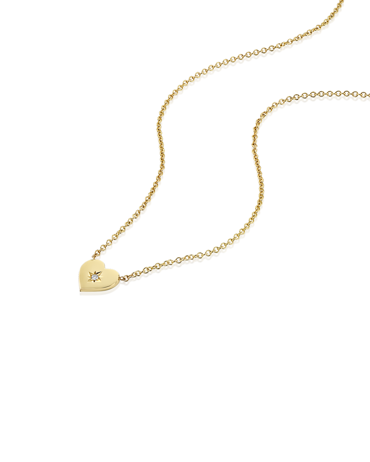 שרשרת לב עם יהלום