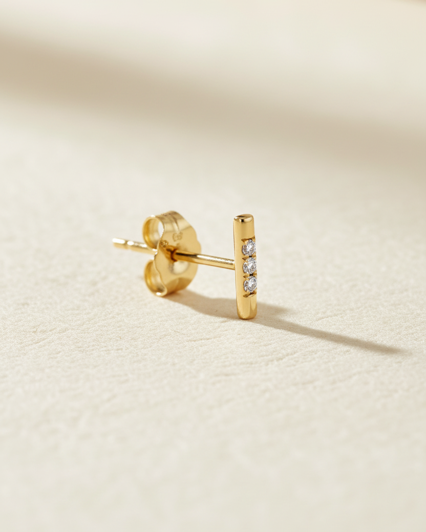 עגיל ואלרי יהלומים לבנים