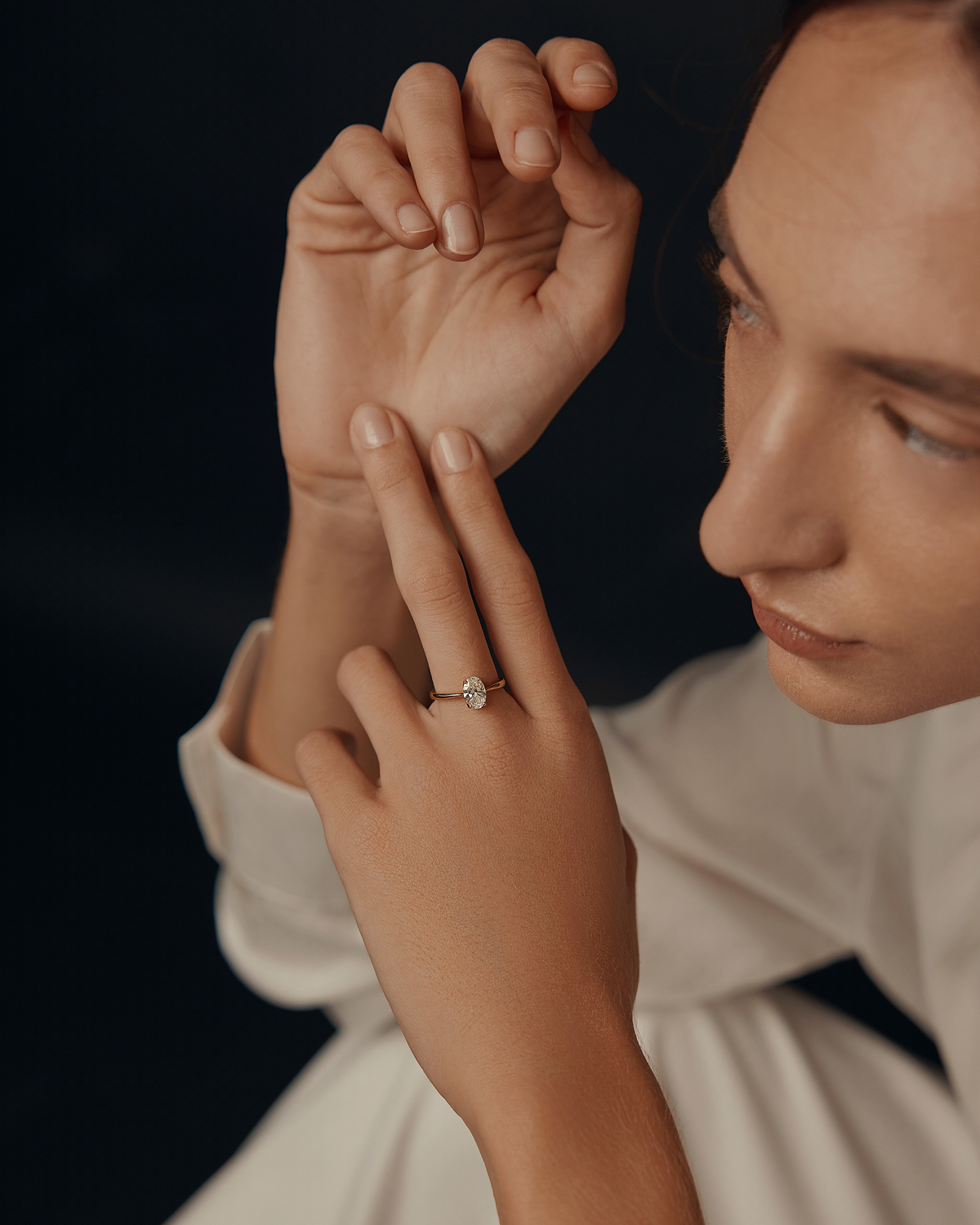 טבעת גארלנד יהלום מעבדה