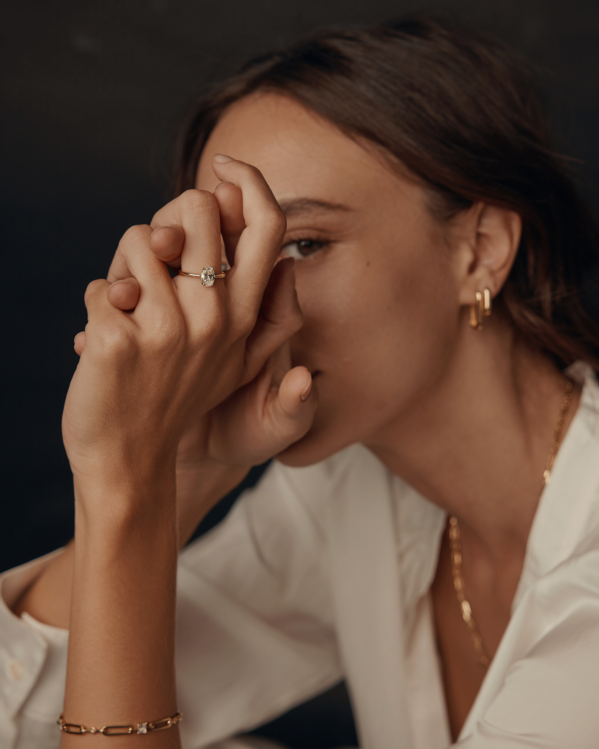 טבעת גארלנד יהלום מעבדה