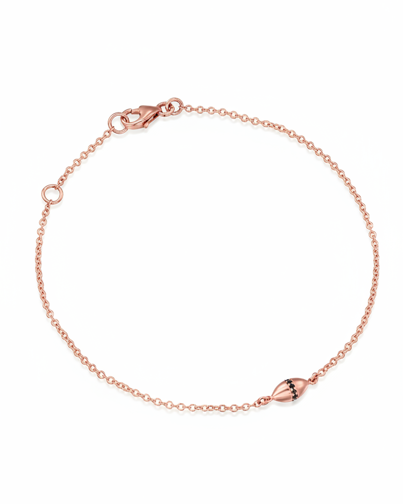 צמיד זהב קוקו יהלומים שחורים