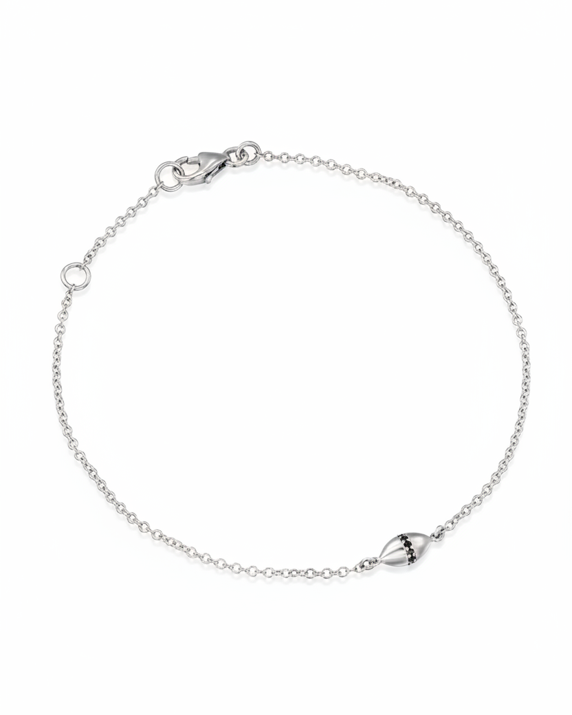 צמיד זהב קוקו יהלומים שחורים