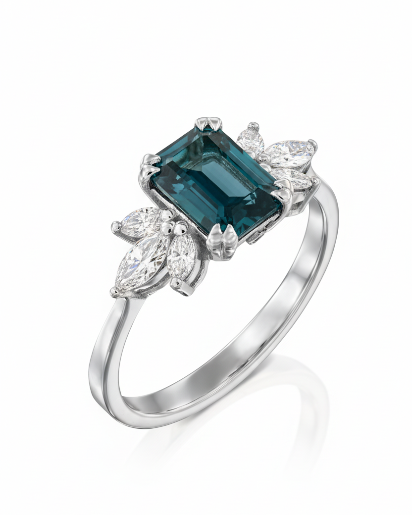 טבעת דפני בלו טופז