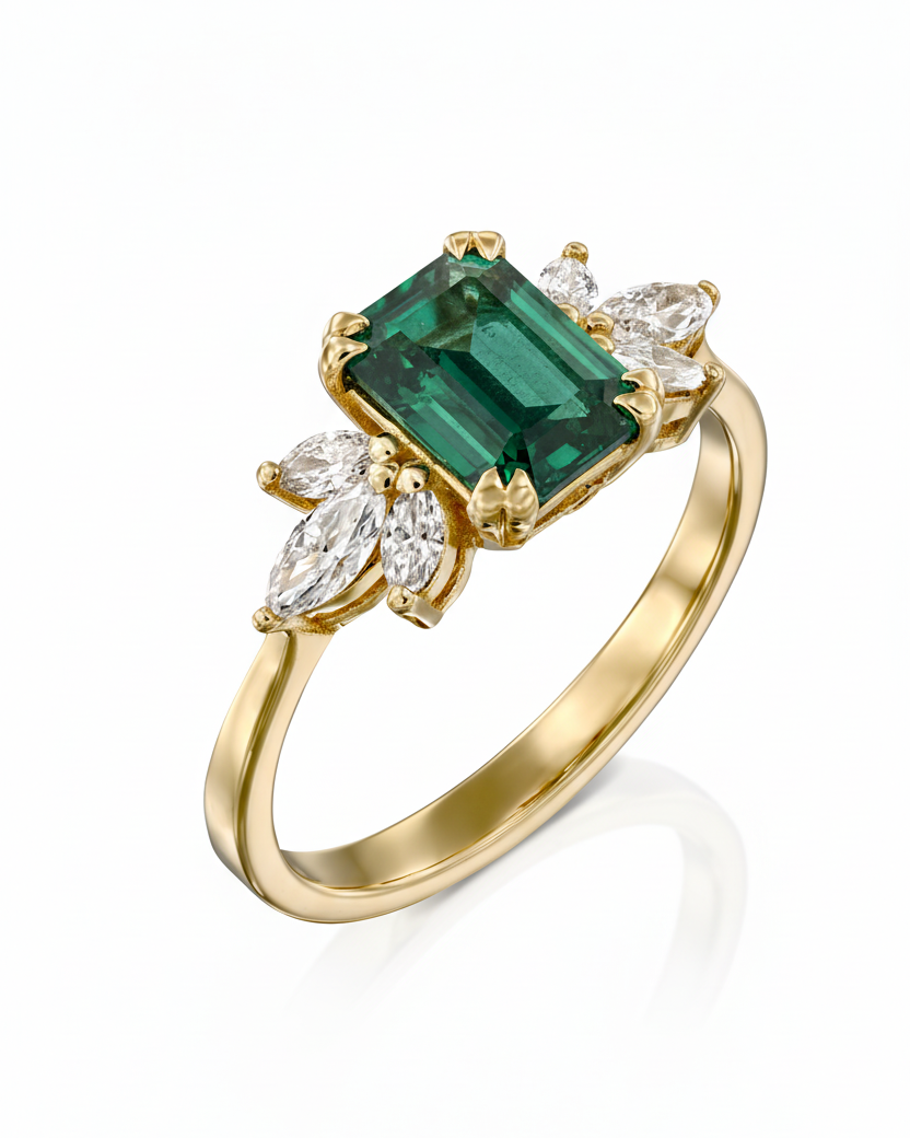 טבעת דפני אמרלד