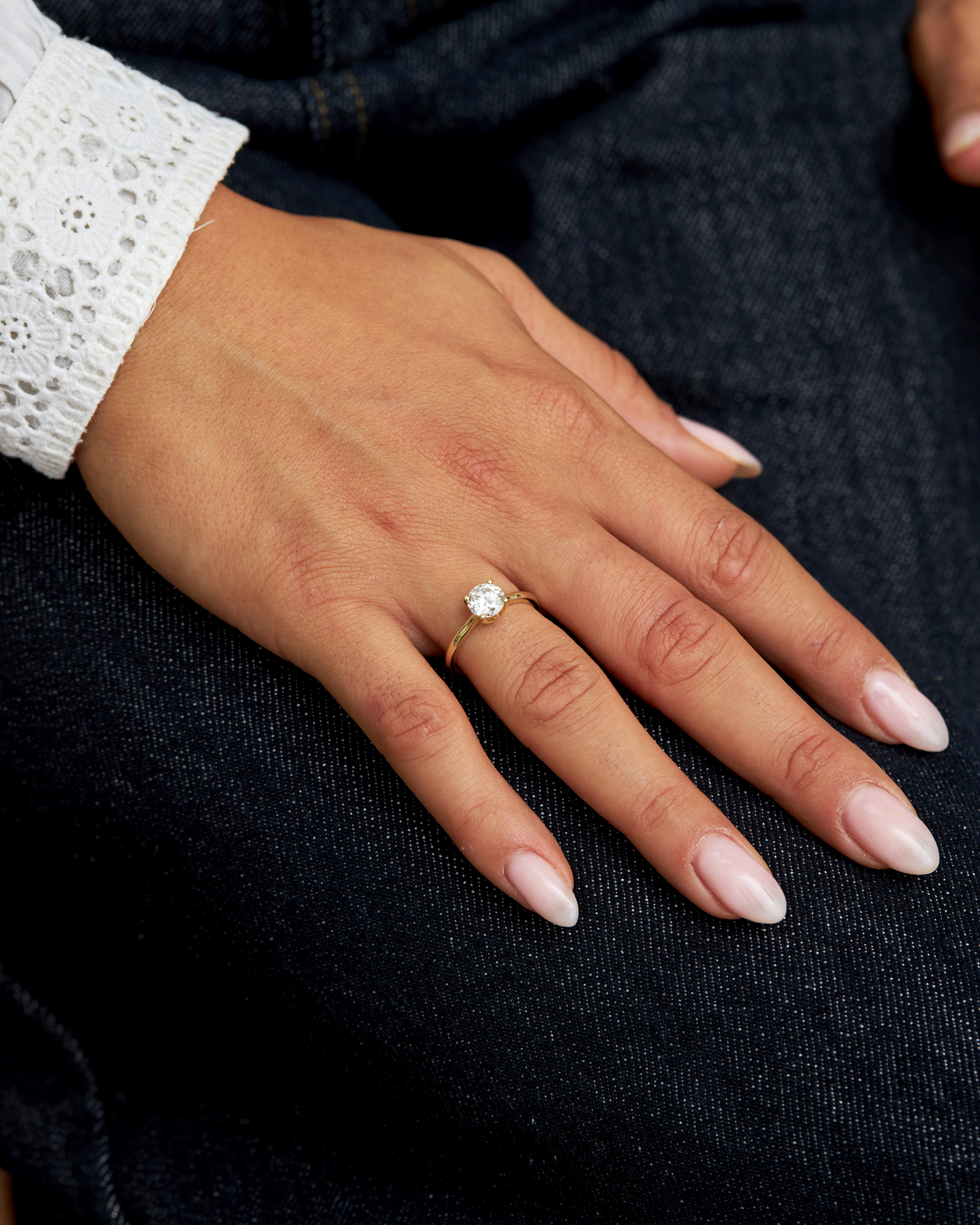 טבעת מונרו 6.5 מ״מ יהלום מעבדה