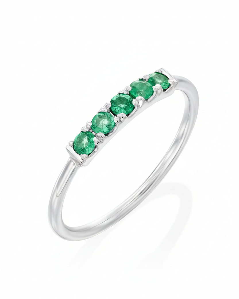 טבעת קנדי עם אמרלד