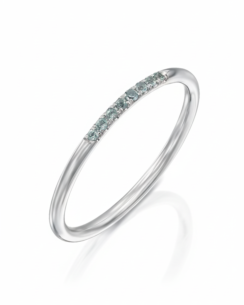 טבעת קלי עם בלו טופז סוויס