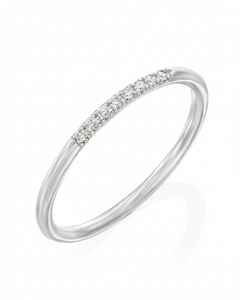 טבעת קלי יהלומים לבנים