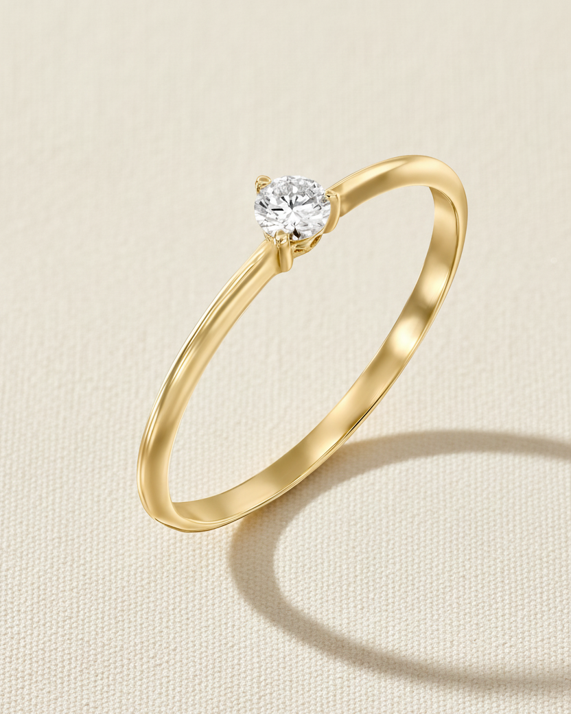 טבעת קאלו יהלום לבן