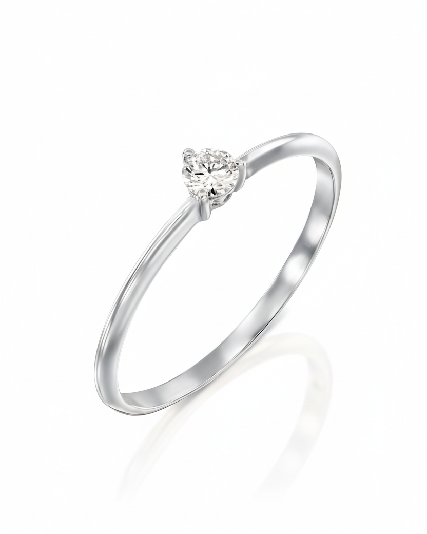 טבעת קאלו יהלום לבן