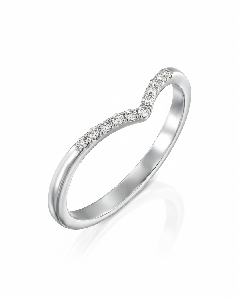 טבעת האנה משובצת יהלומים לבנים