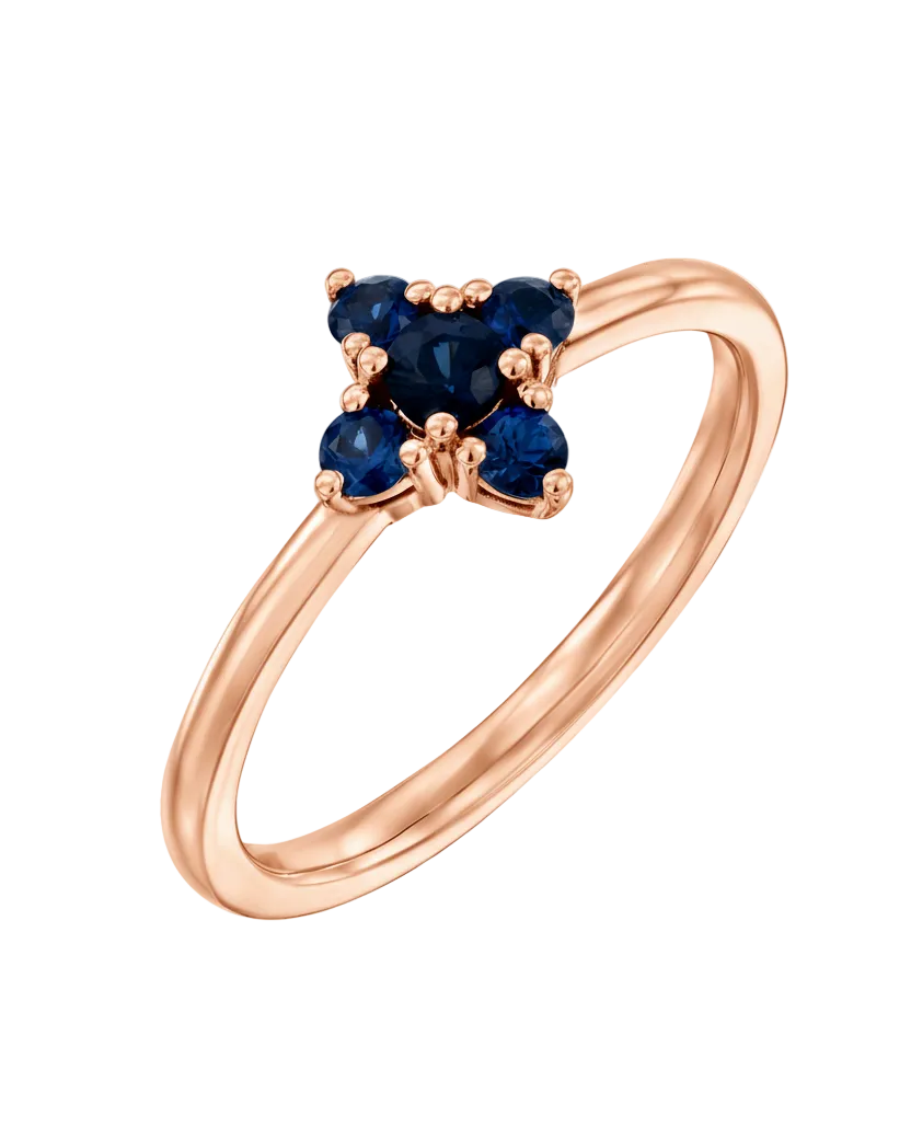 טבעת זהב אליאנה ספיר