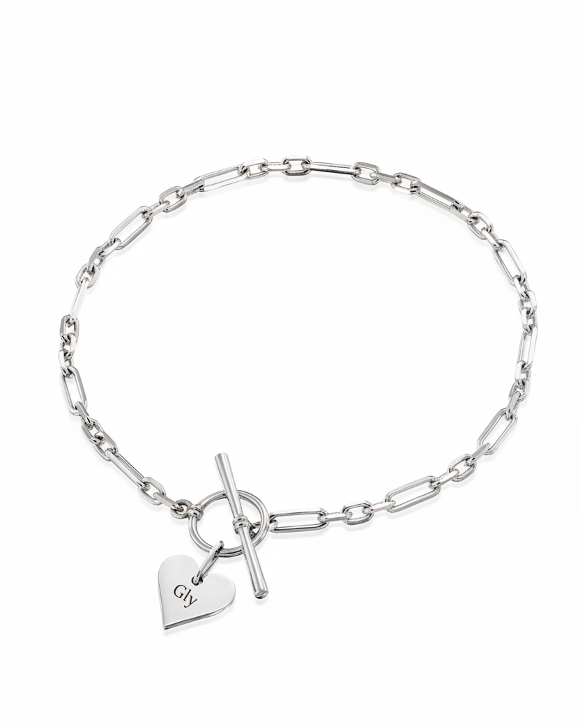 צמיד ולנטיין עם חריטה