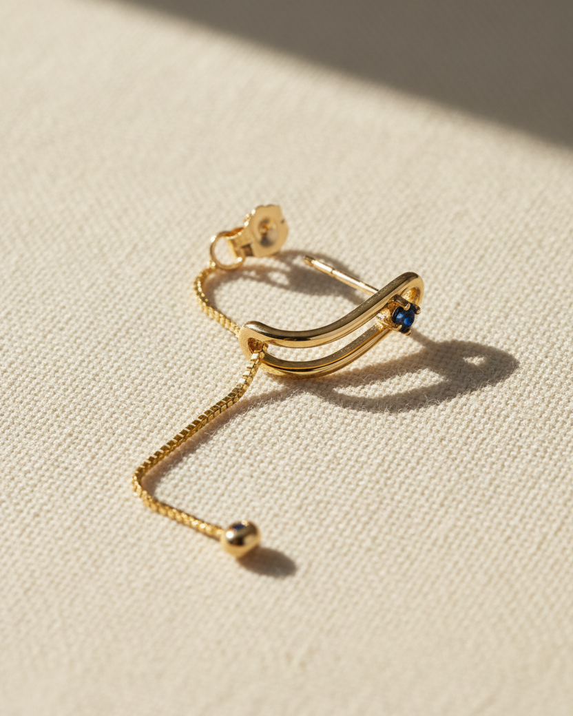 עגיל 12 - ספיר