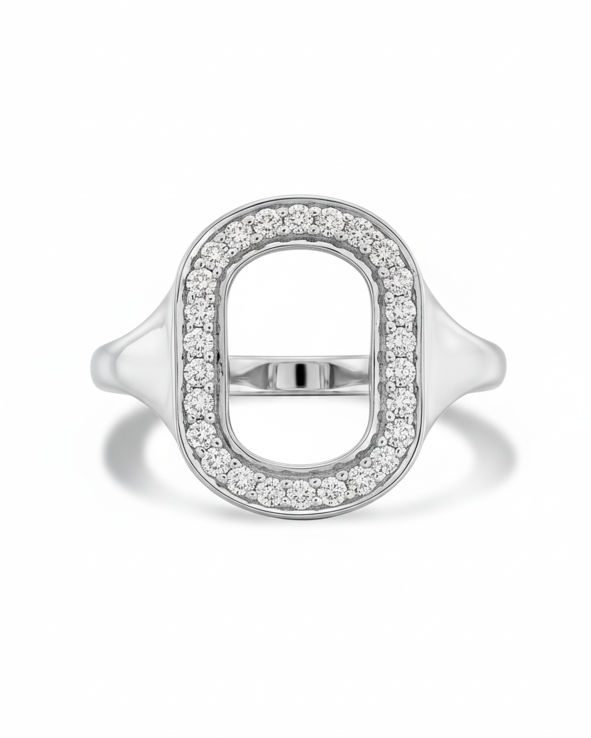 טבעת 04 - יהלומים לבנים